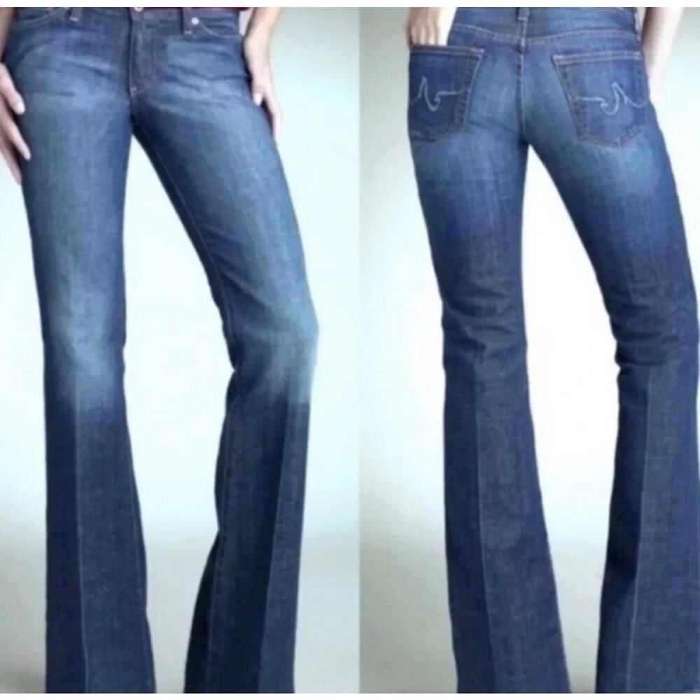 AG Women's The Club Low Rise Flare Jeans Denim Sz 29 Y2K Boho 90s Blue